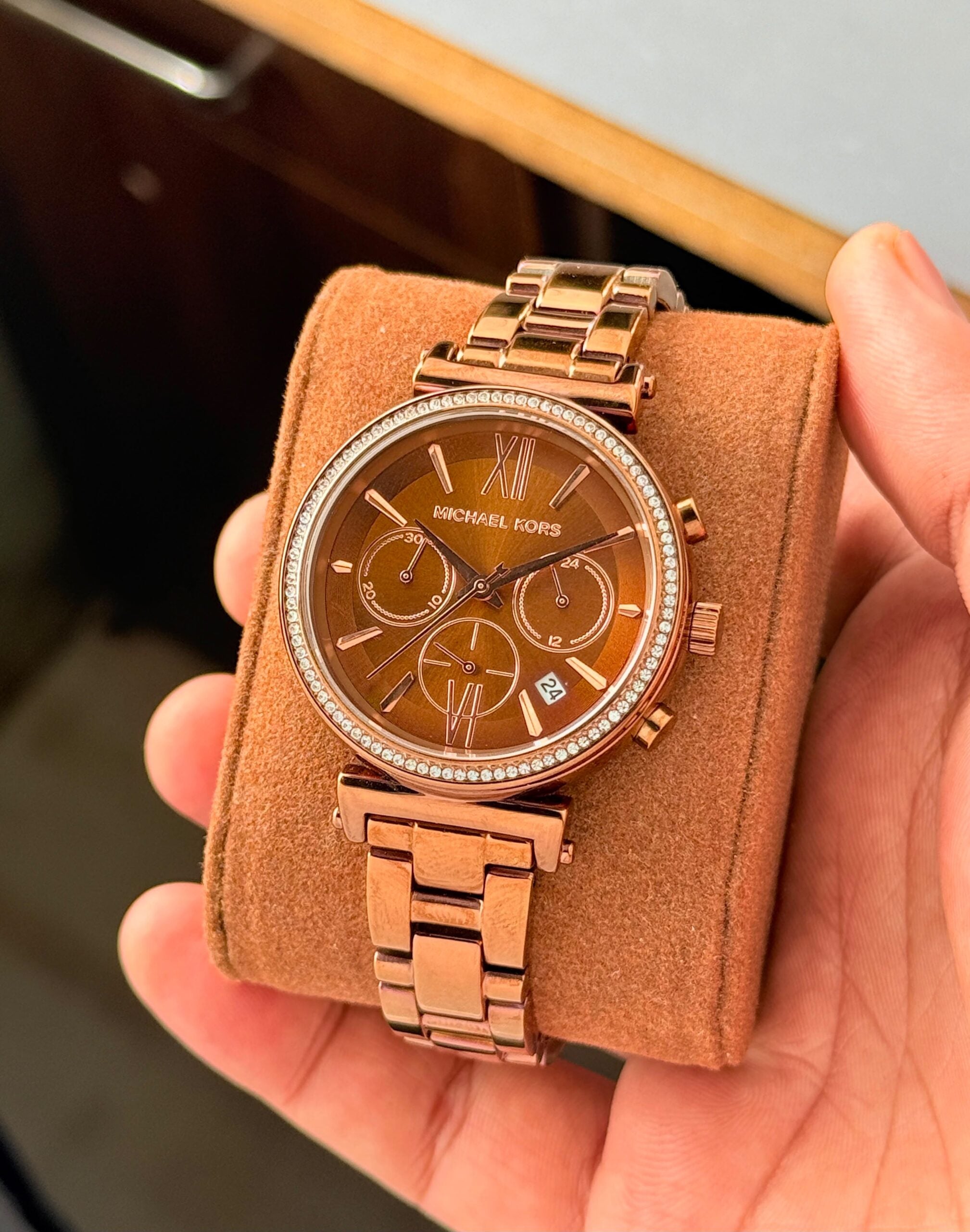 Michael Kors Sofie Chocolate Brown Dial