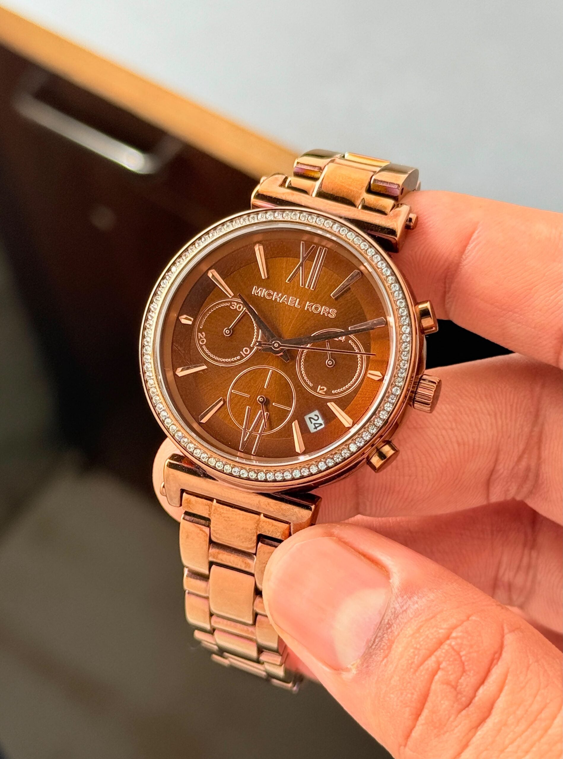 Michael Kors Sofie Chocolate Brown Dial