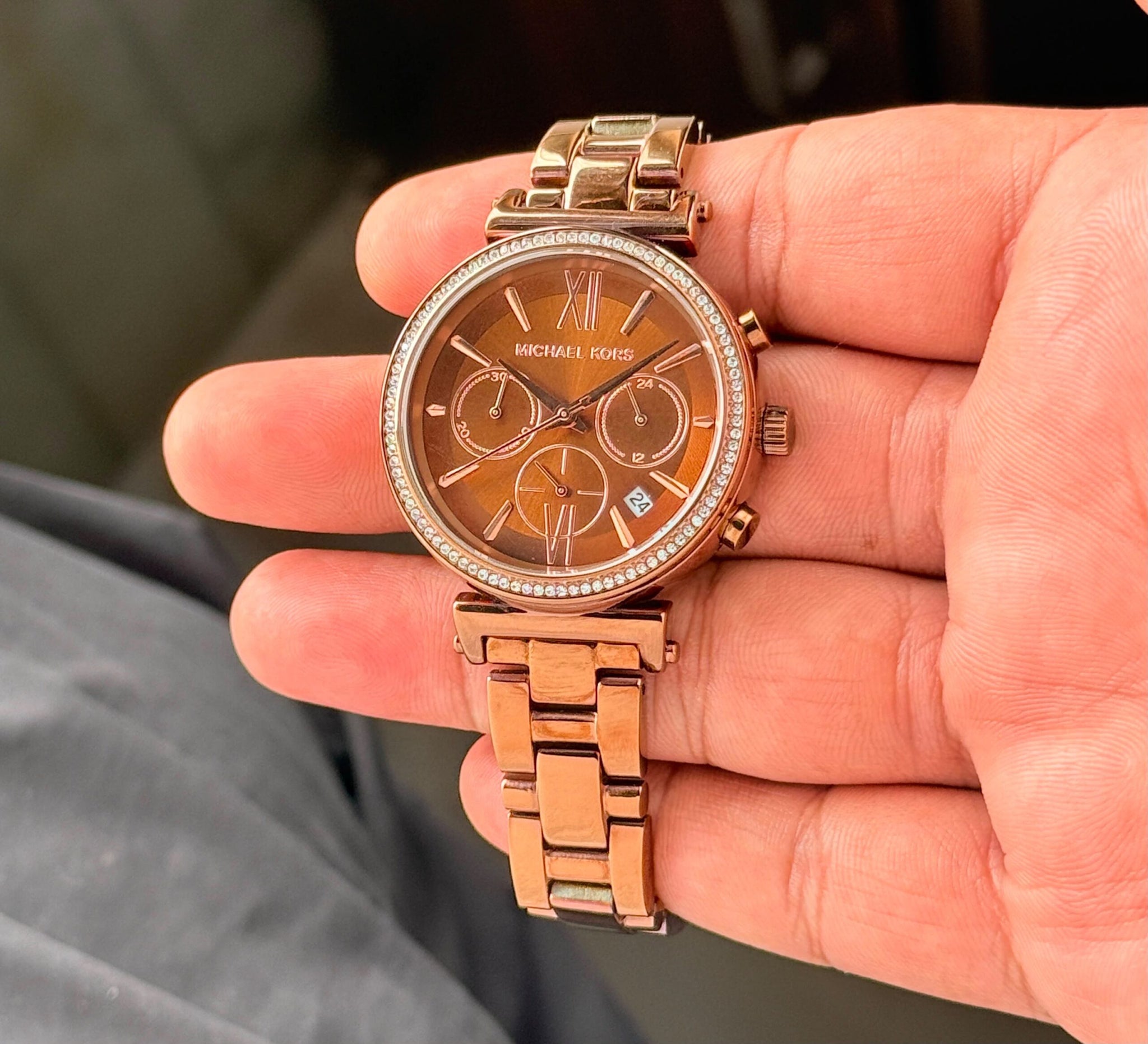 Michael Kors Sofie Chocolate Brown Dial