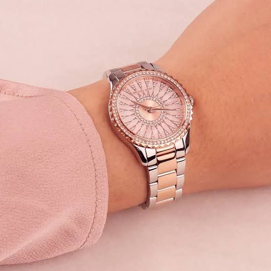Michael Kors Layton Sunburst Pink Dial