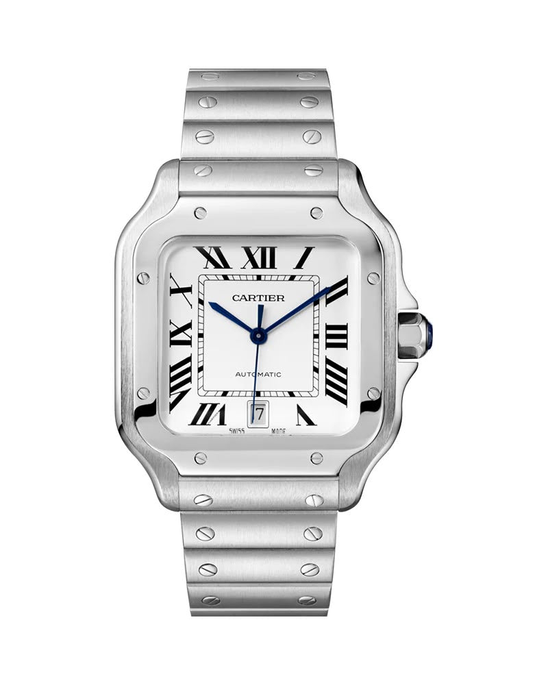 Cartier De Santos Silver White Dial Automatic