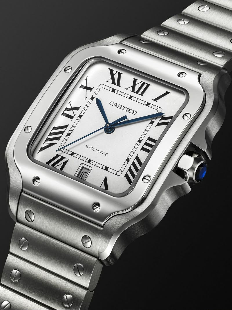 Cartier De Santos Silver White Dial Automatic