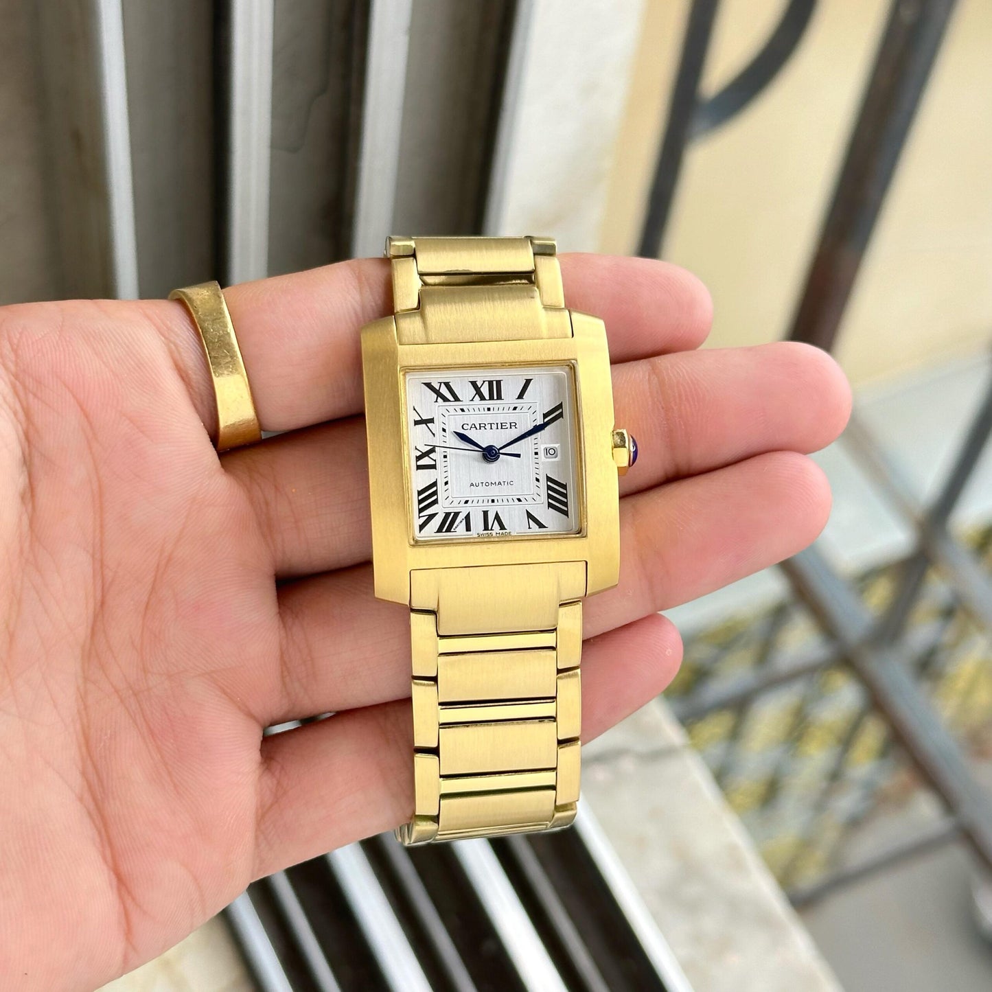Cartier Tank Française Gold White Dial Automatic