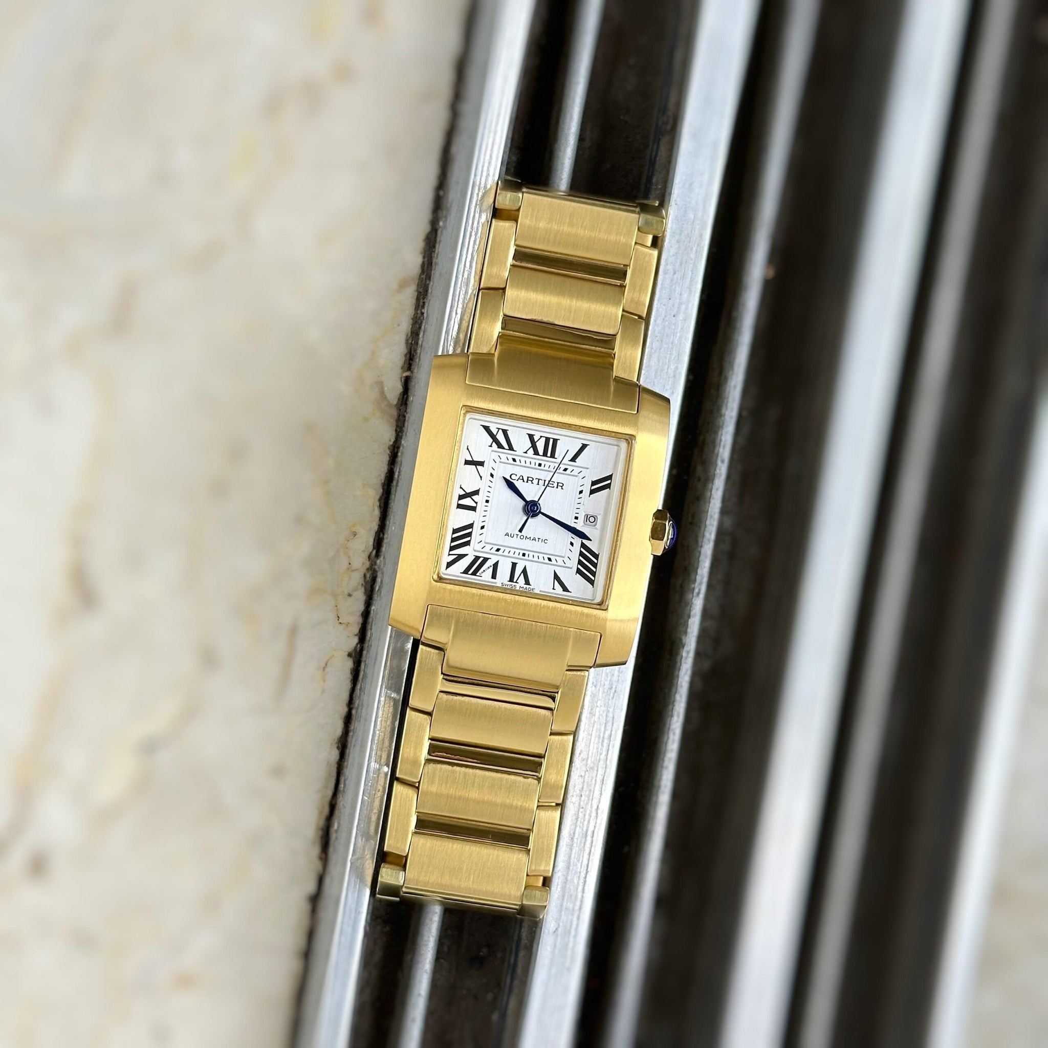 Cartier Tank Française Gold White Dial Automatic