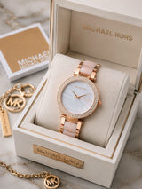 Michael Kors Parker Plum White Dial
