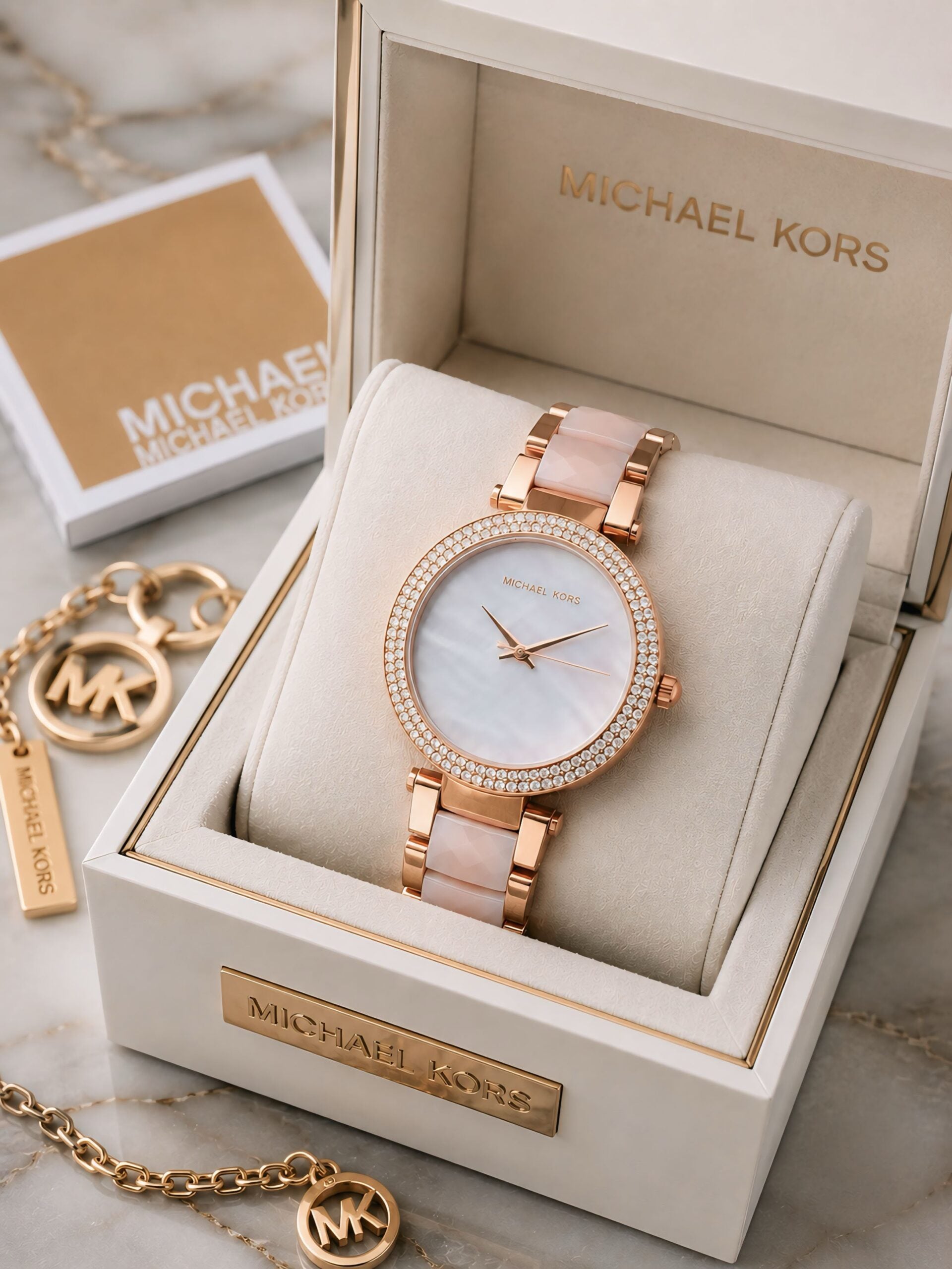 Michael Kors Parker Plum White Dial