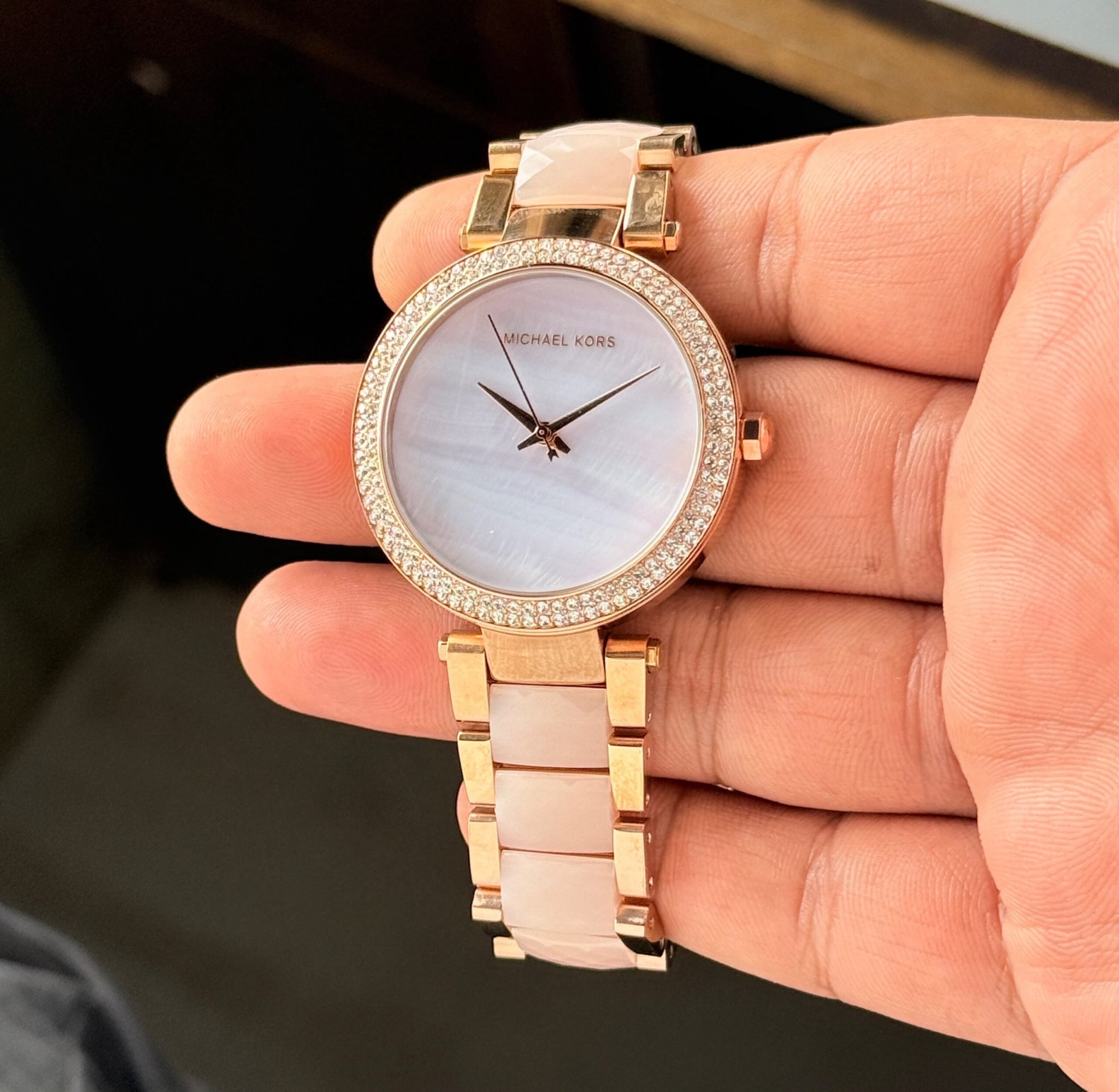Michael Kors Parker Plum White Dial