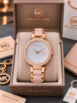 Michael Kors Parker Plum White Dial