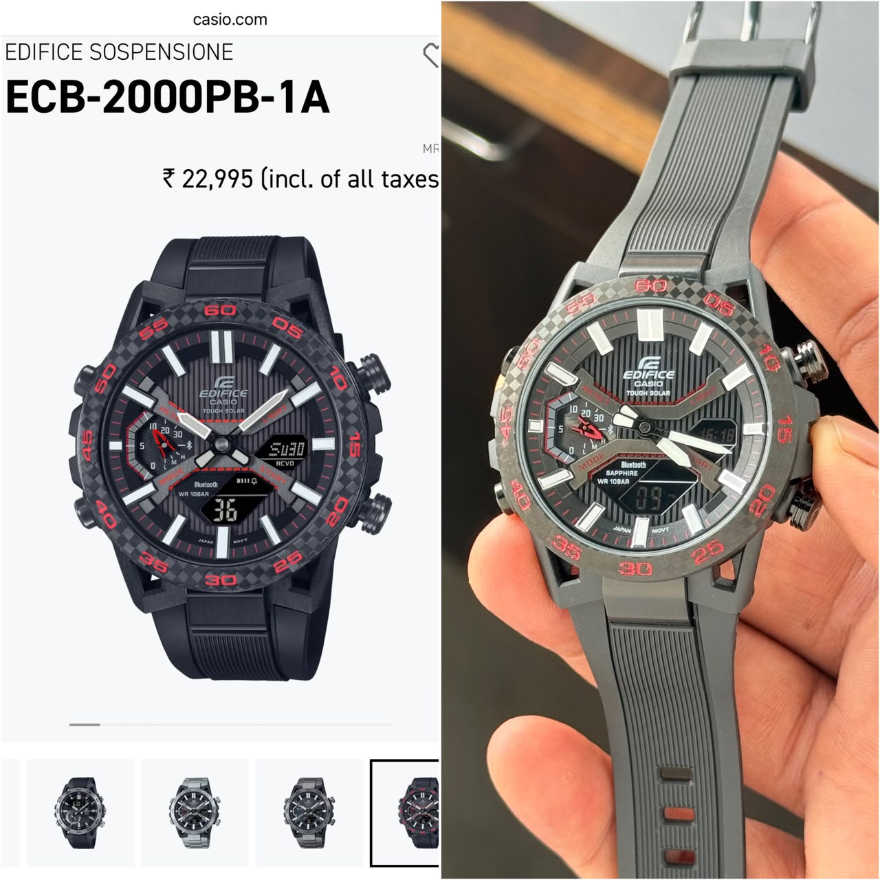 Edifice Casio ECB-2000 Sospensione Digital