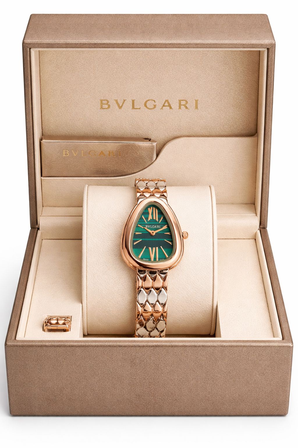 Bvlgari Serpenti Seduttori Rose Gold Green Dial