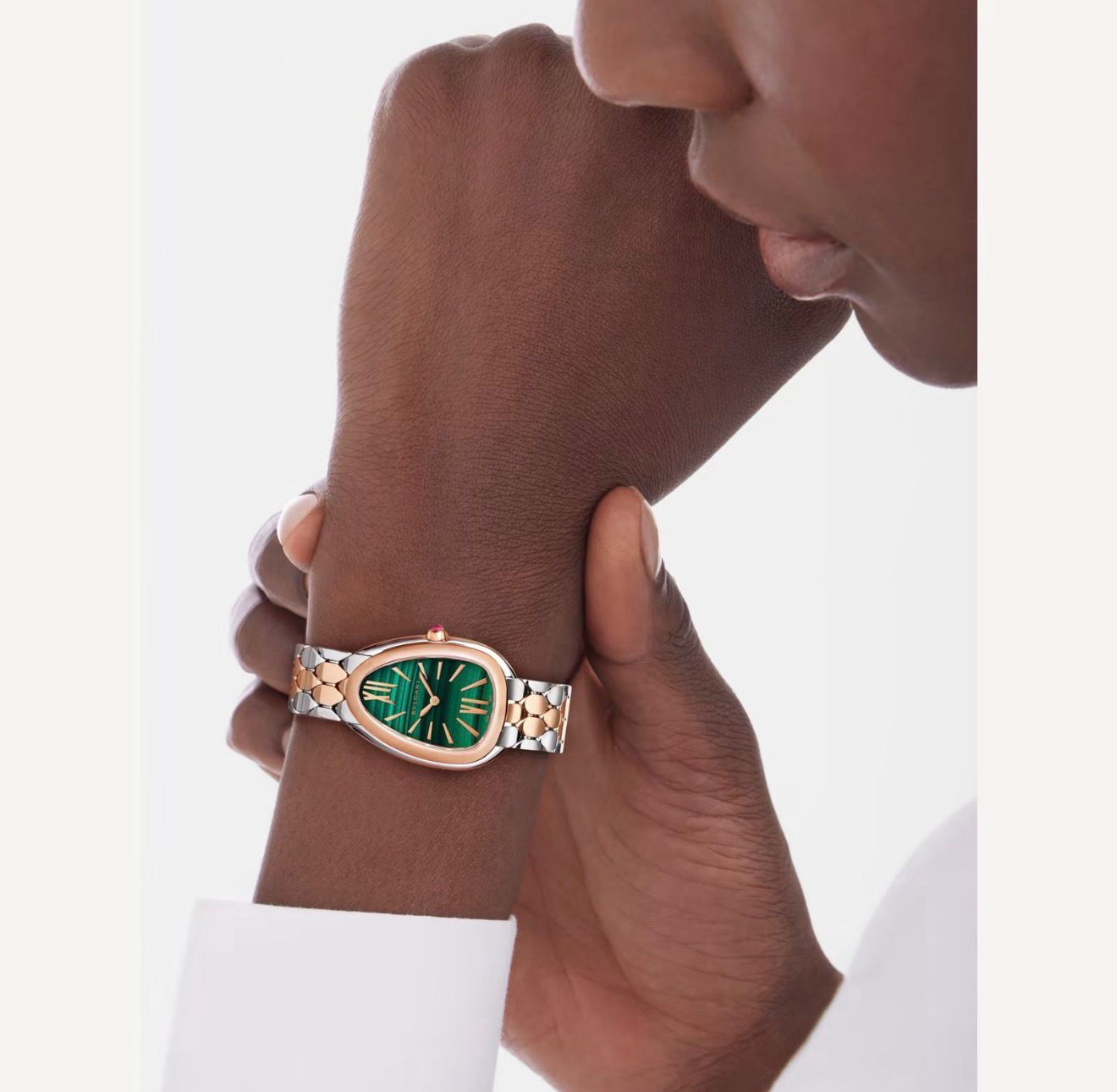 Bvlgari Serpenti Seduttori Rose Gold Green Dial