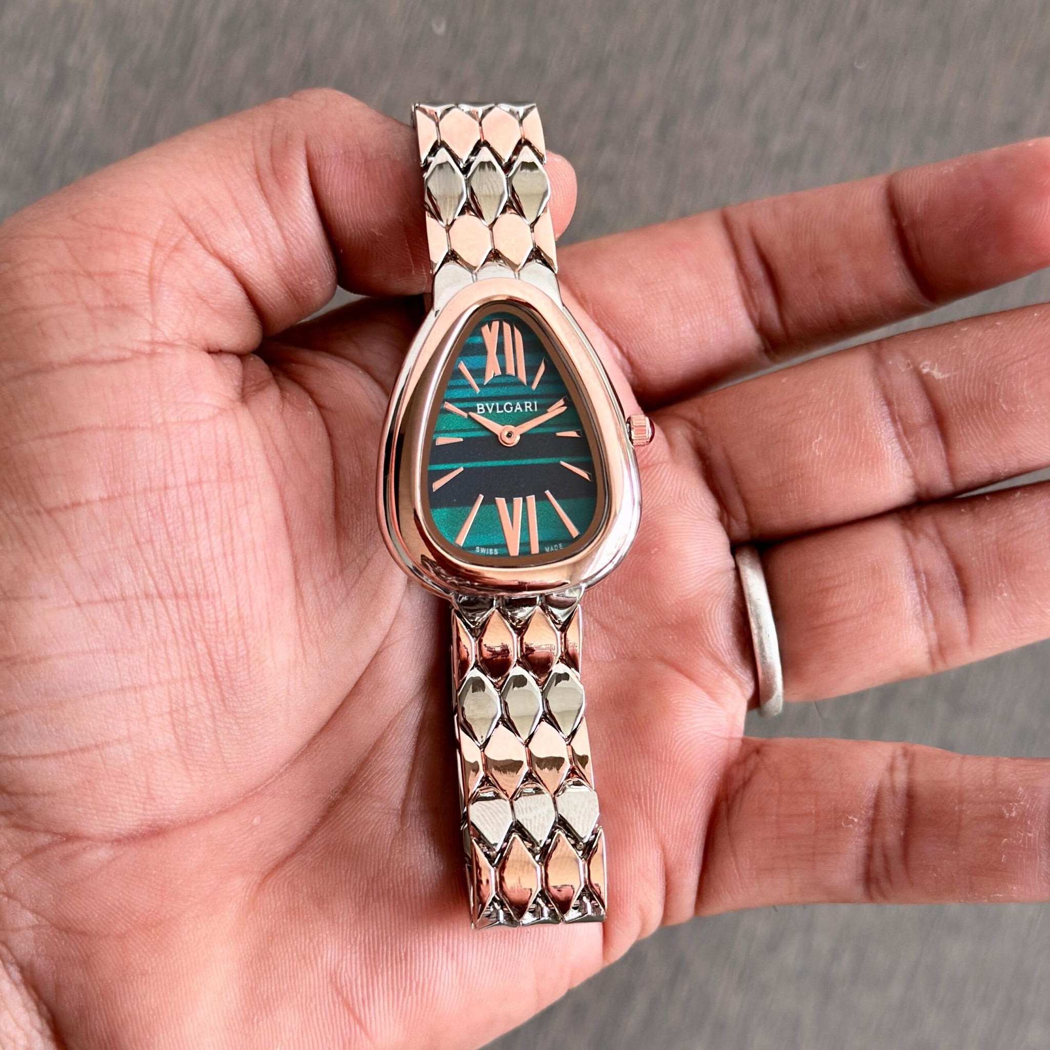 Bvlgari Serpenti Seduttori Rose Gold Green Dial