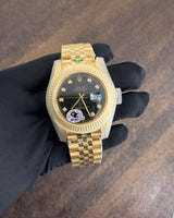 Rolex Datejust Yellow Gold Black Dial Automatic