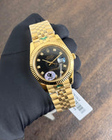 Rolex Datejust Yellow Gold Black Dial Automatic