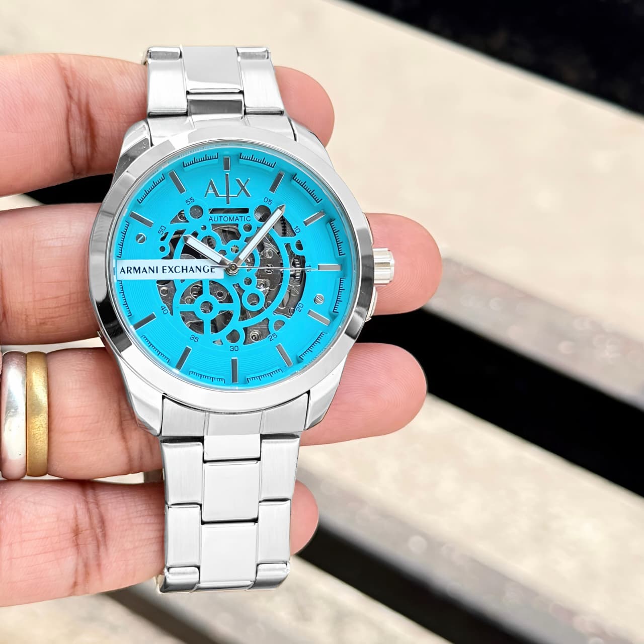 Armani Exchange Hampton Tiffany Blue Dial