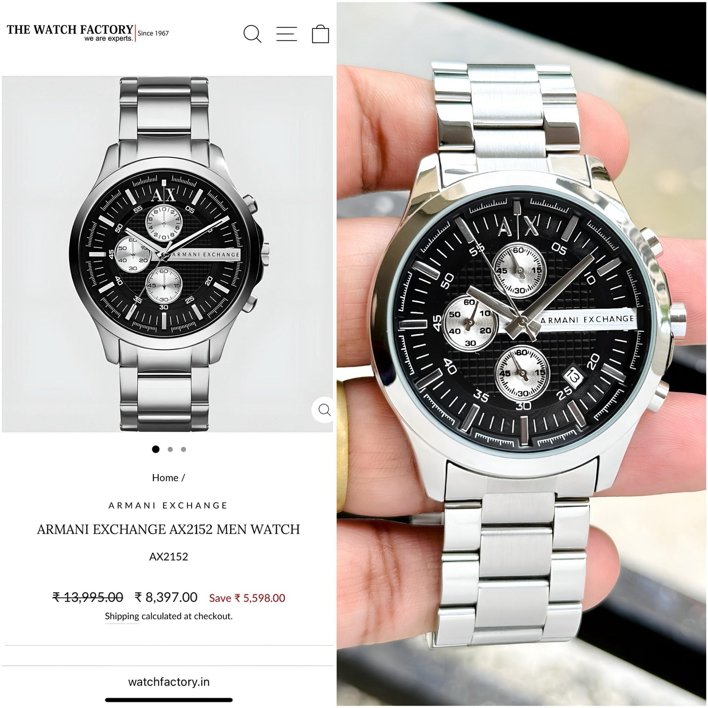 Armani Exchange AX2152 Black Dial Chrono