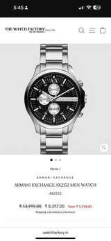 Armani Exchange AX2152 Black Dial Chrono