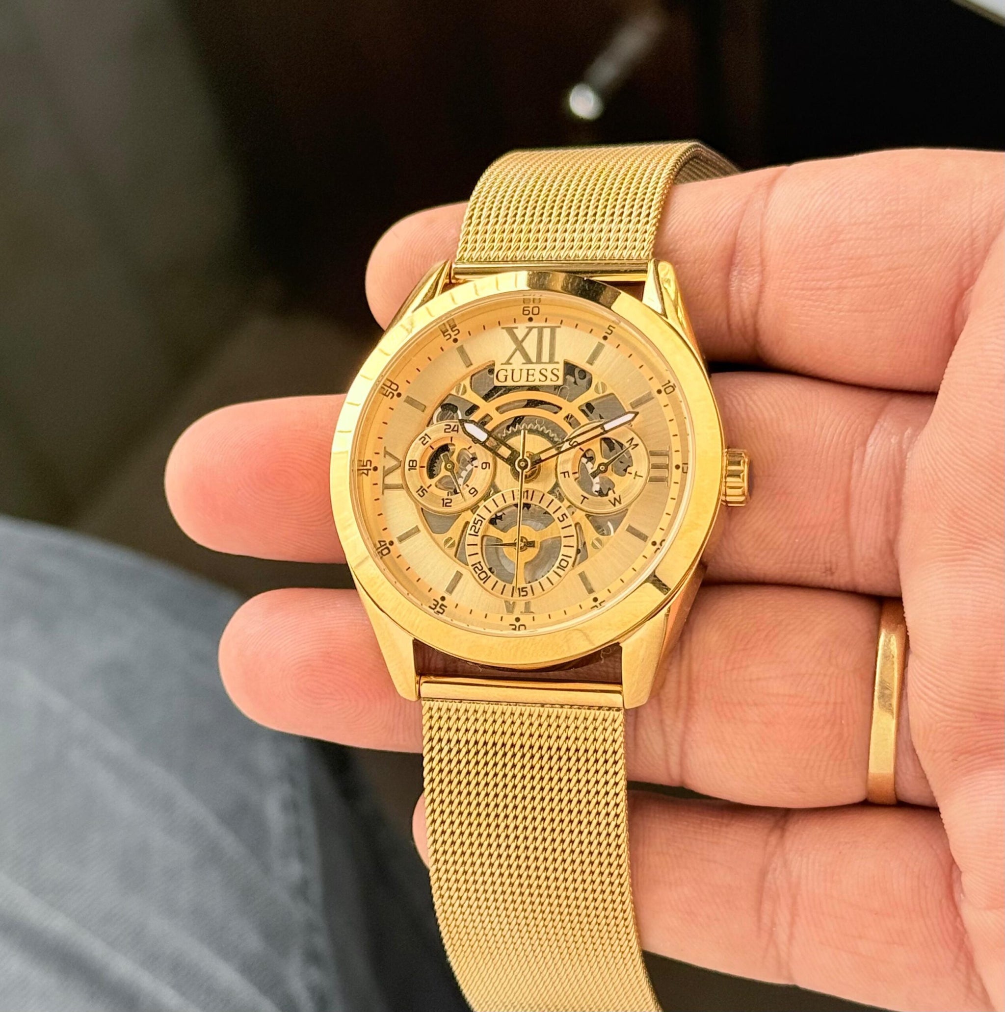 Guess Tailor Gold Dial Chronograph