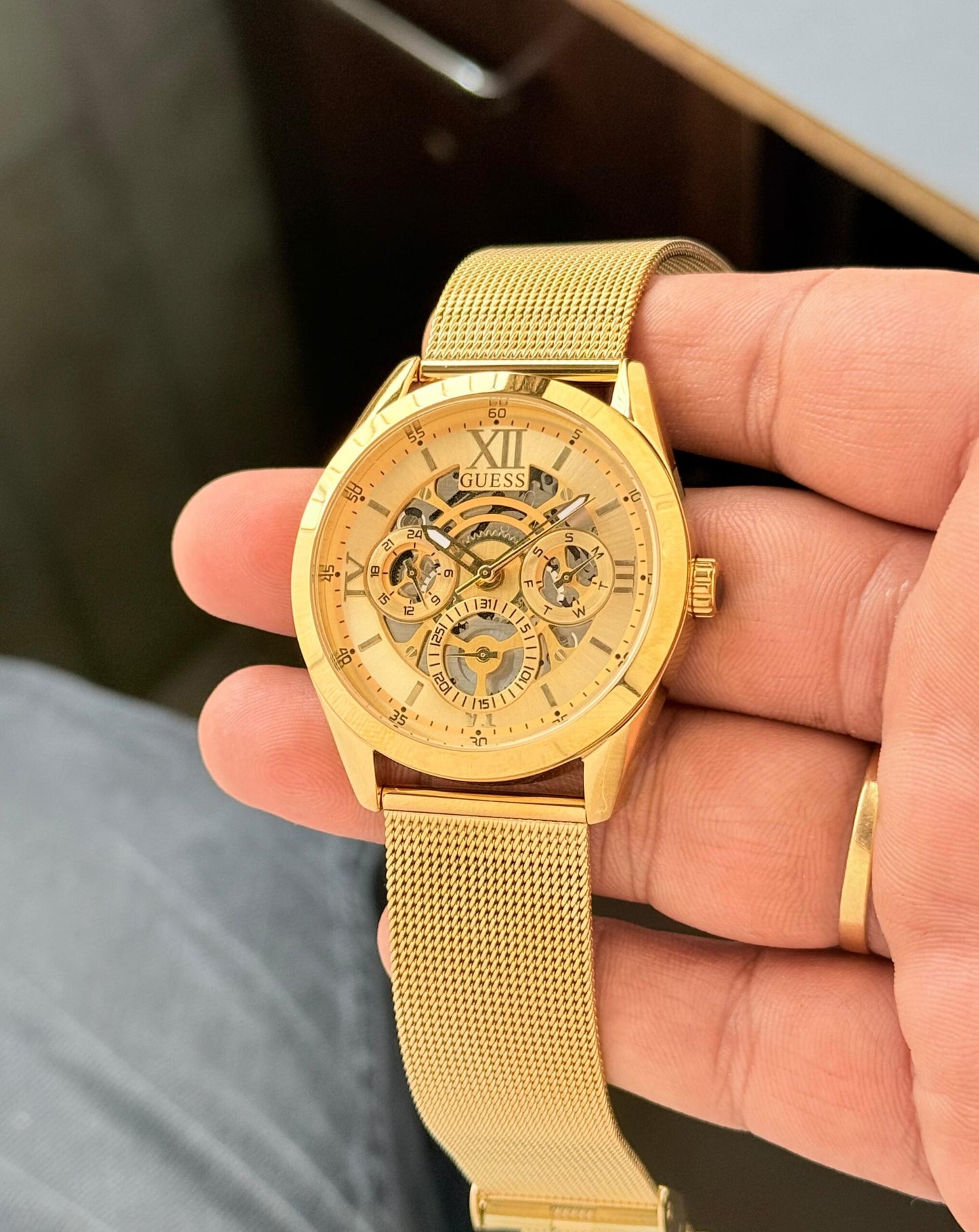 Guess Tailor Gold Dial Chronograph