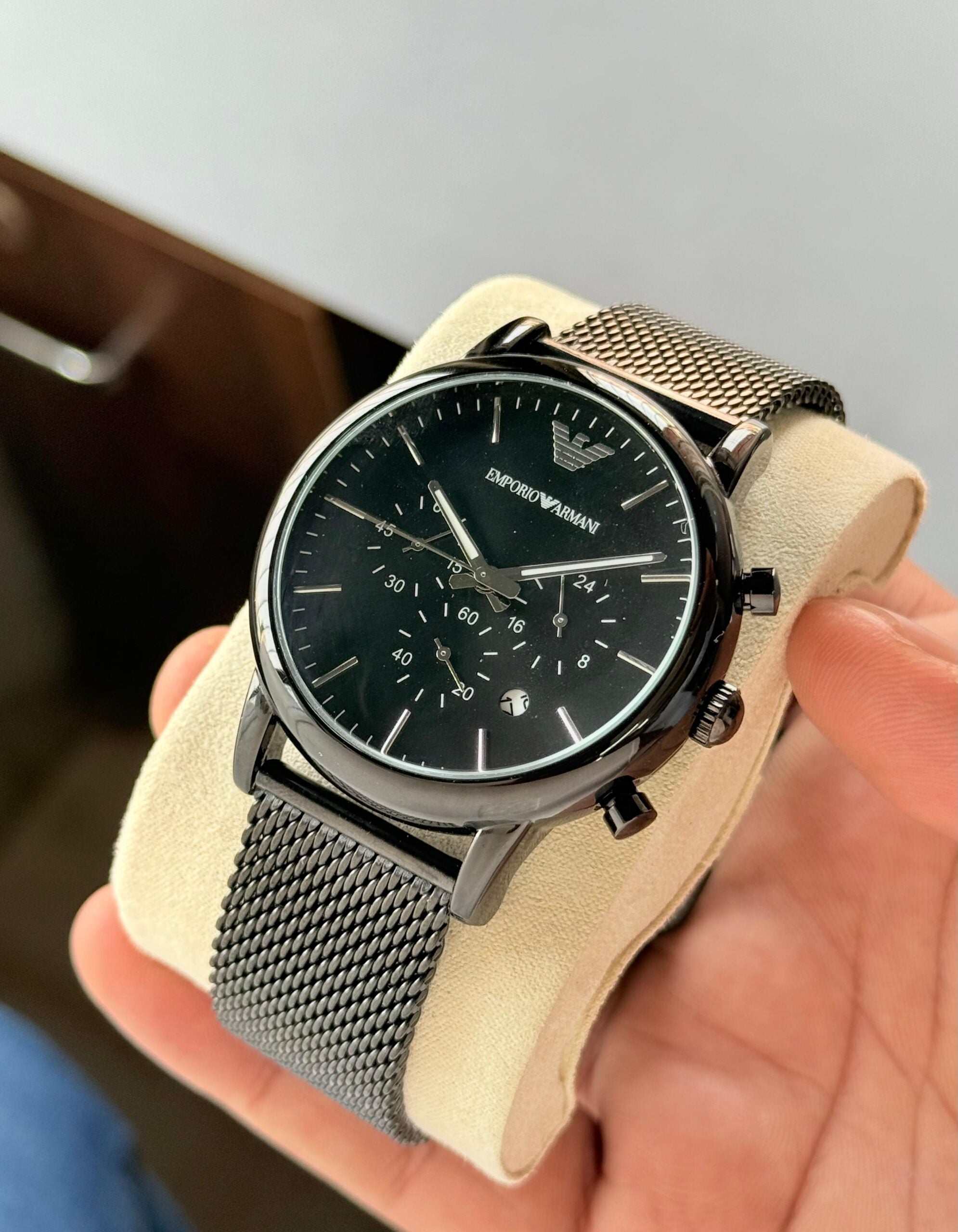 Emporio Armani Luigi Black Dial Chronograph