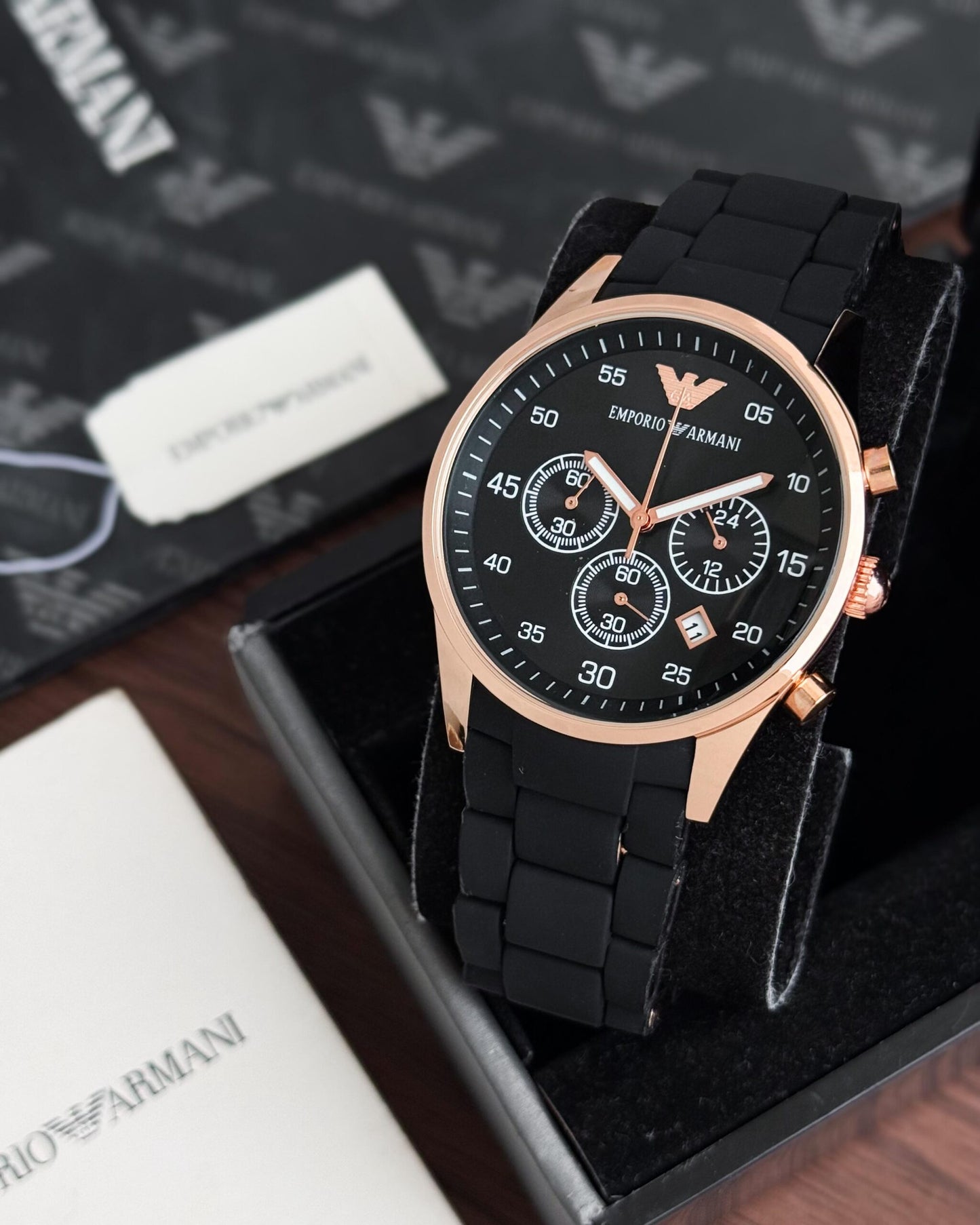 Emporio Armani Chronograph 42mm Black Quartz