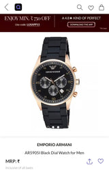 Emporio Armani Chronograph 42mm Black Quartz