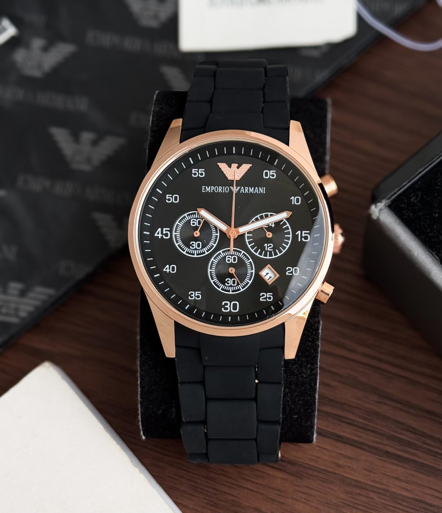 Emporio Armani Chronograph 42mm Black Quartz