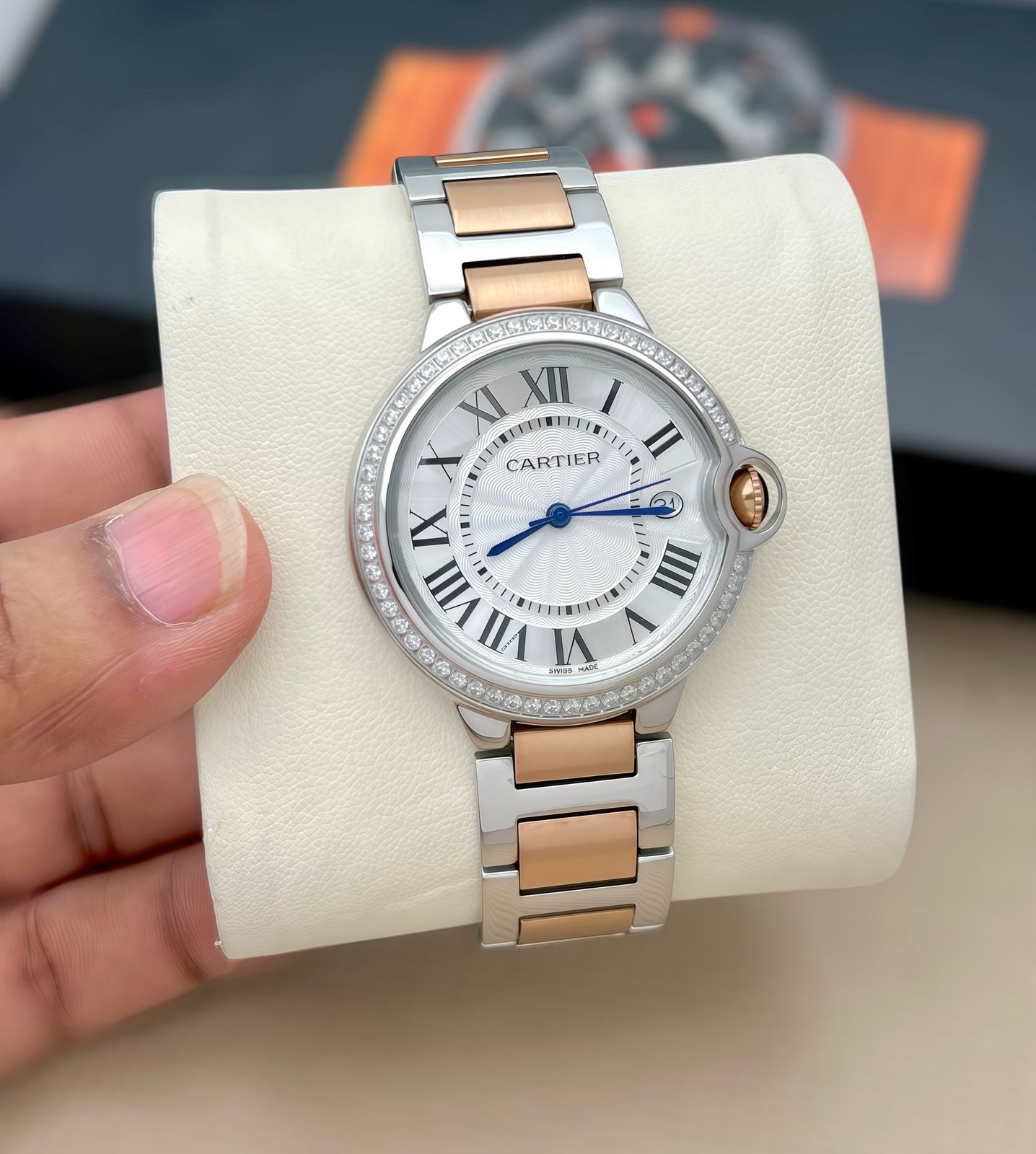 Cartier Silver &amp; Rose Gold Two-Tone Quartz