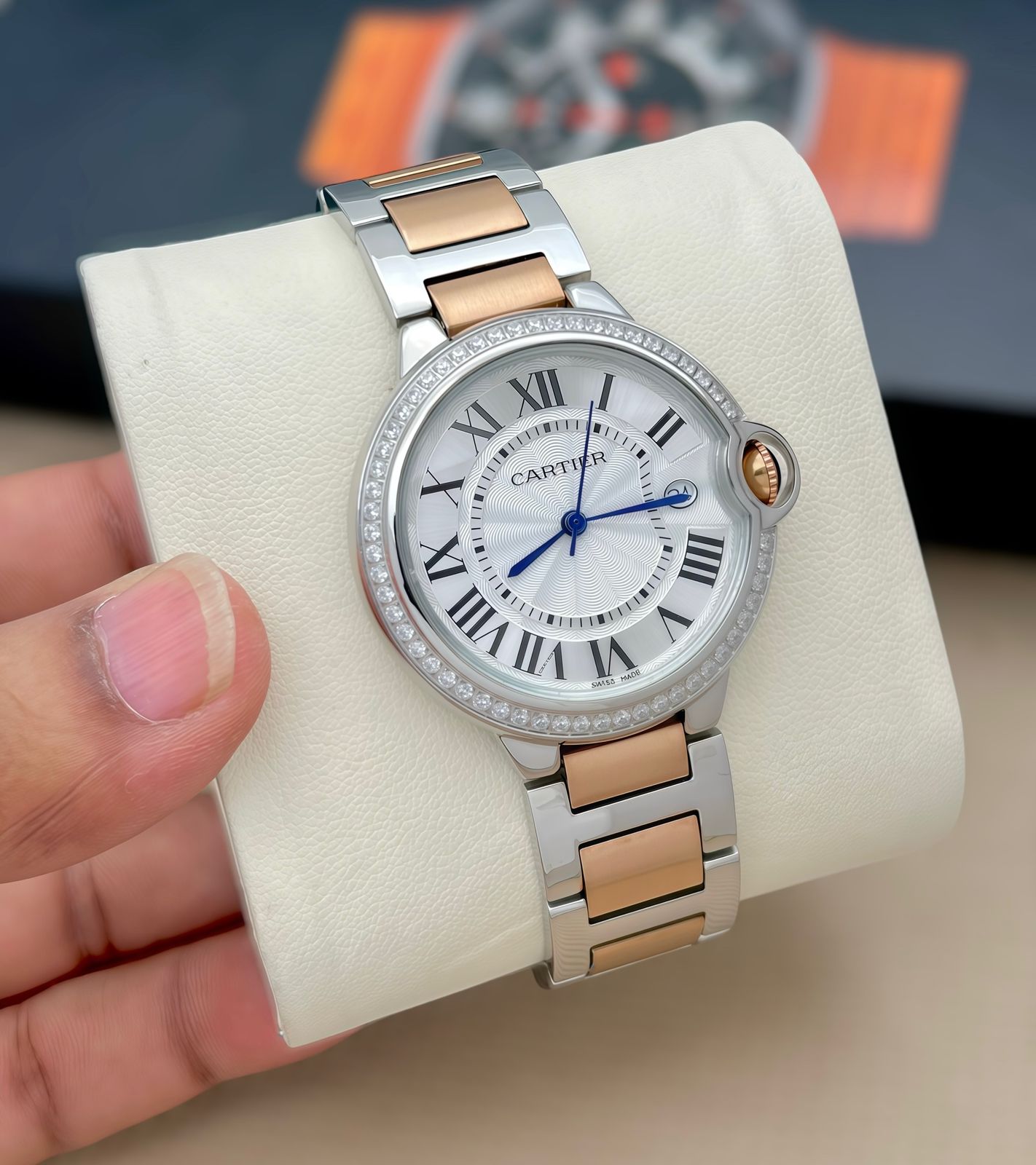 Cartier Silver &amp; Rose Gold Two-Tone Quartz
