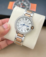 Cartier Silver &amp; Rose Gold Two-Tone Quartz