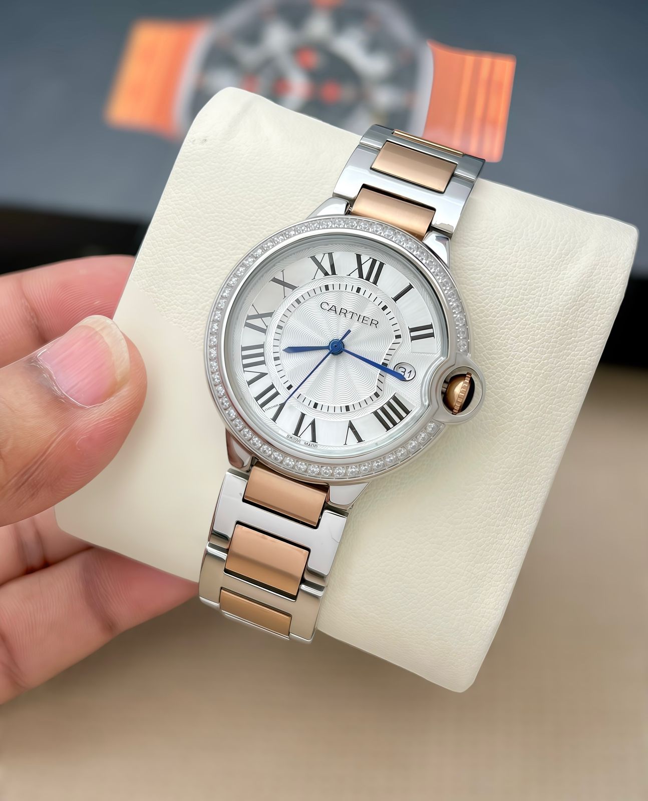 Cartier Silver &amp; Rose Gold Two-Tone Quartz