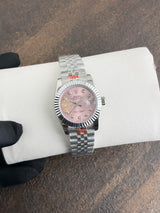 Rolex Oyster Perpetual Pink Silver Diamond Dial