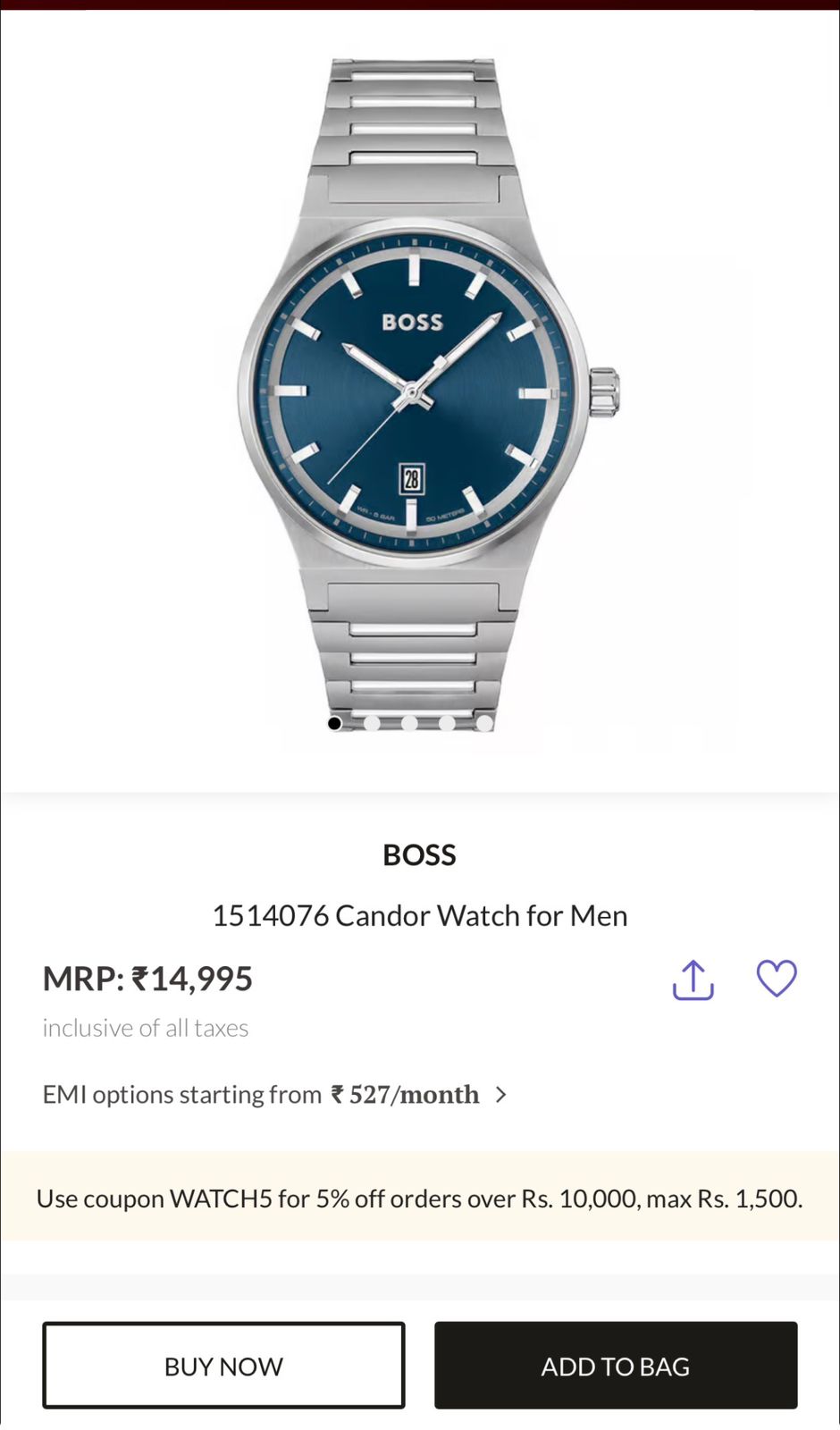 Hugo Boss Candor Blue Dial