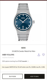Hugo Boss Candor Blue Dial