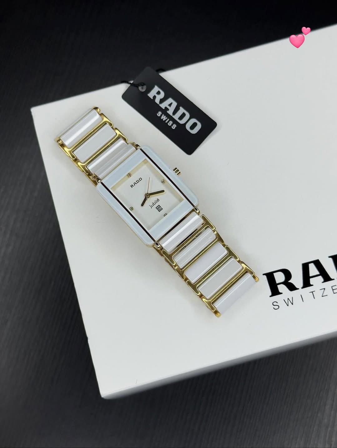 Rado True Thinline Gold &amp; White Ceramic Quartz