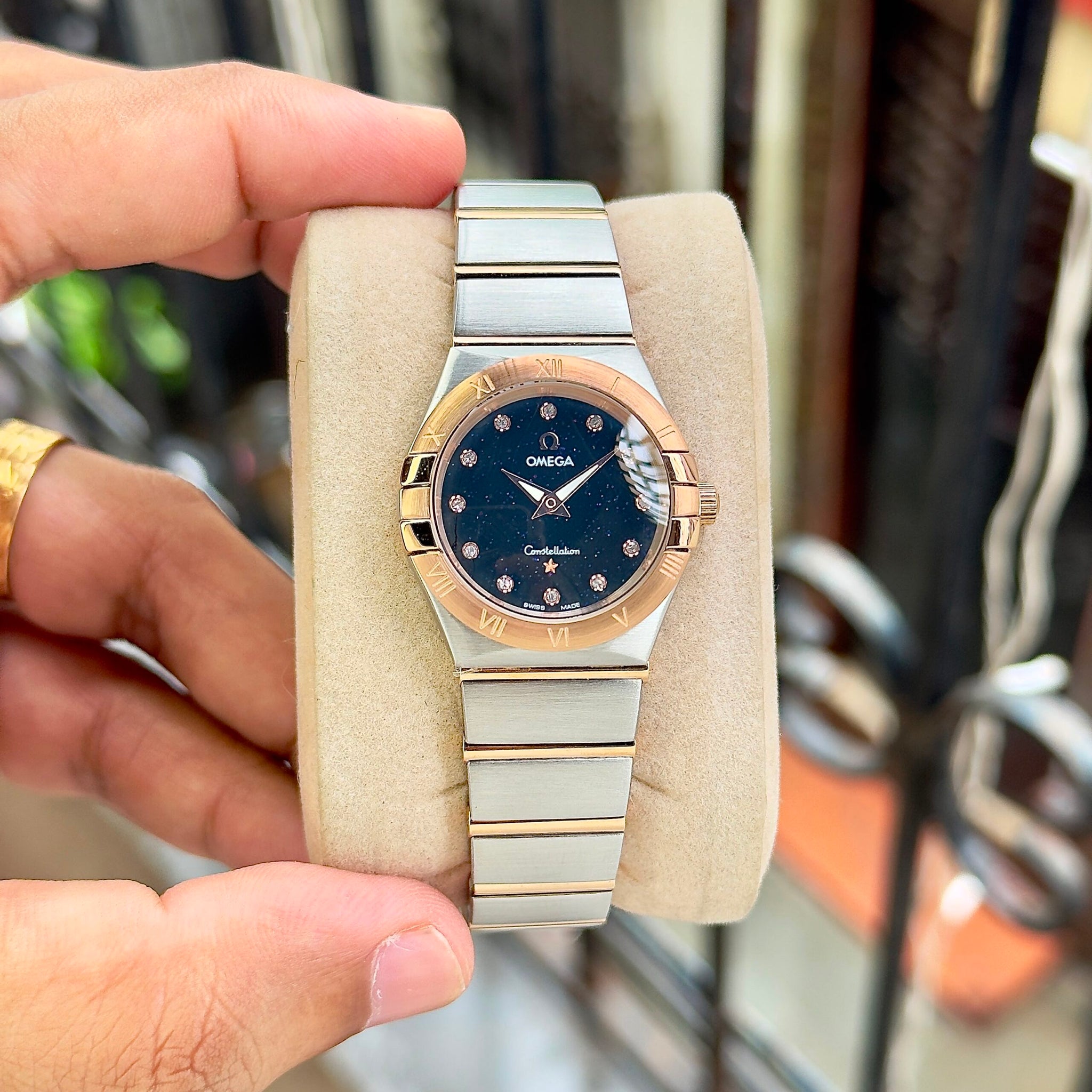 Omega Constellation Blue Diamond Dial
