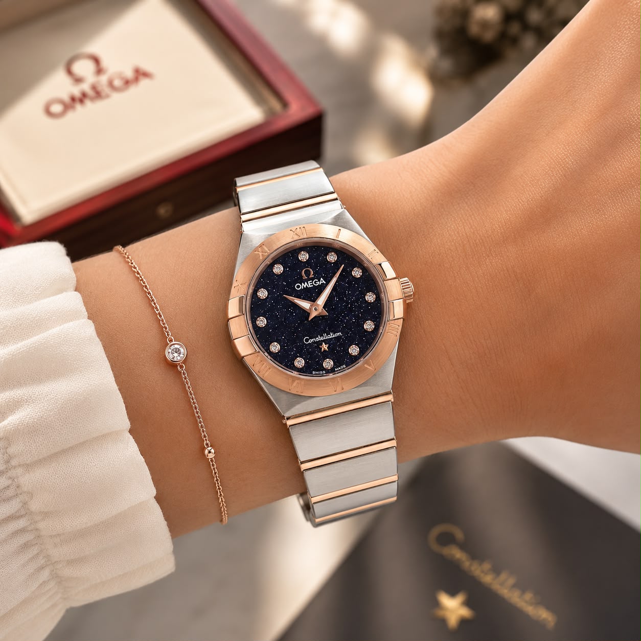 Omega Constellation Blue Diamond Dial