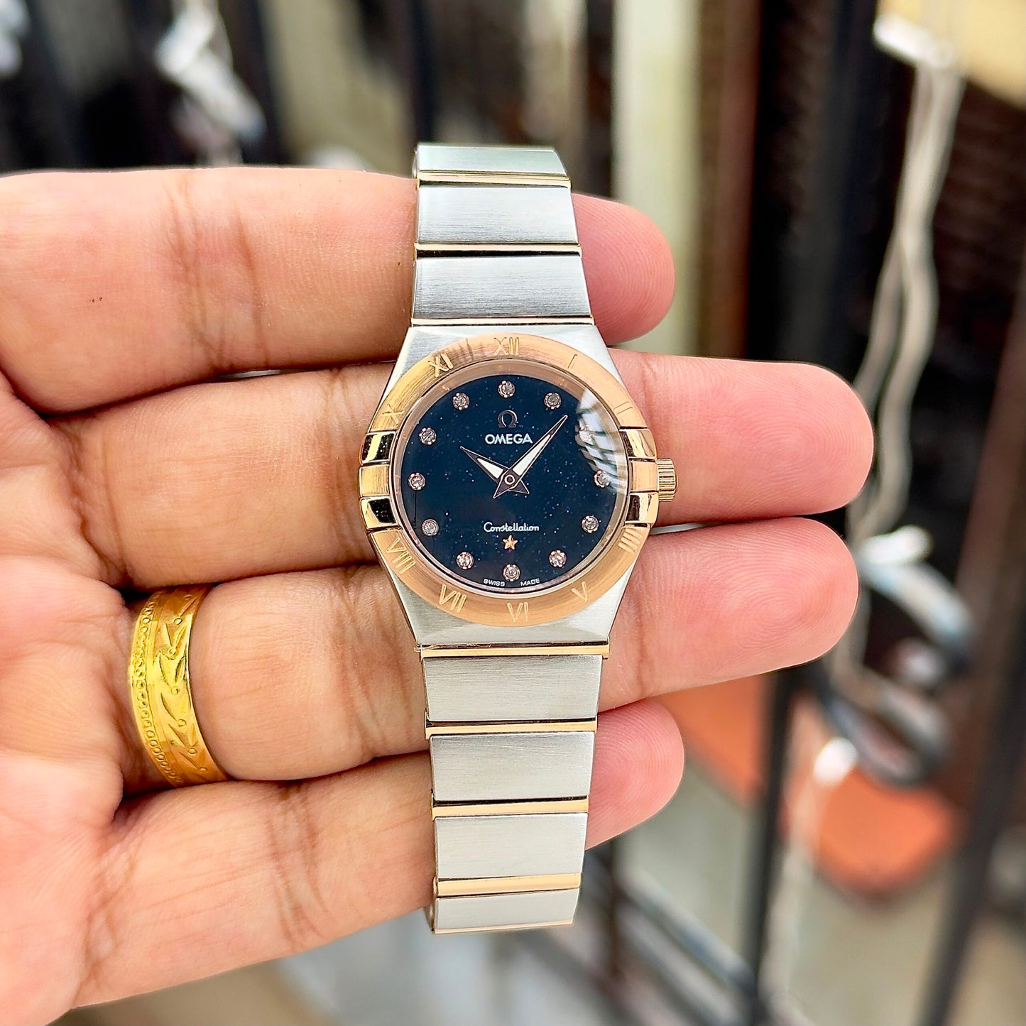Omega Constellation Blue Diamond Dial