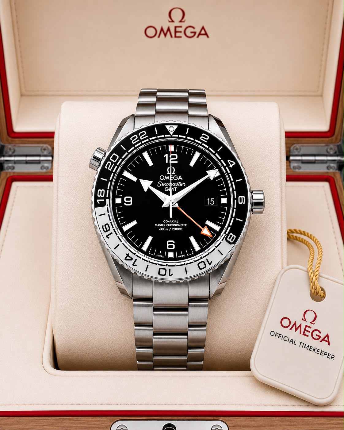 Omega Seamaster Planet Ocean 600M GMT Black Dial