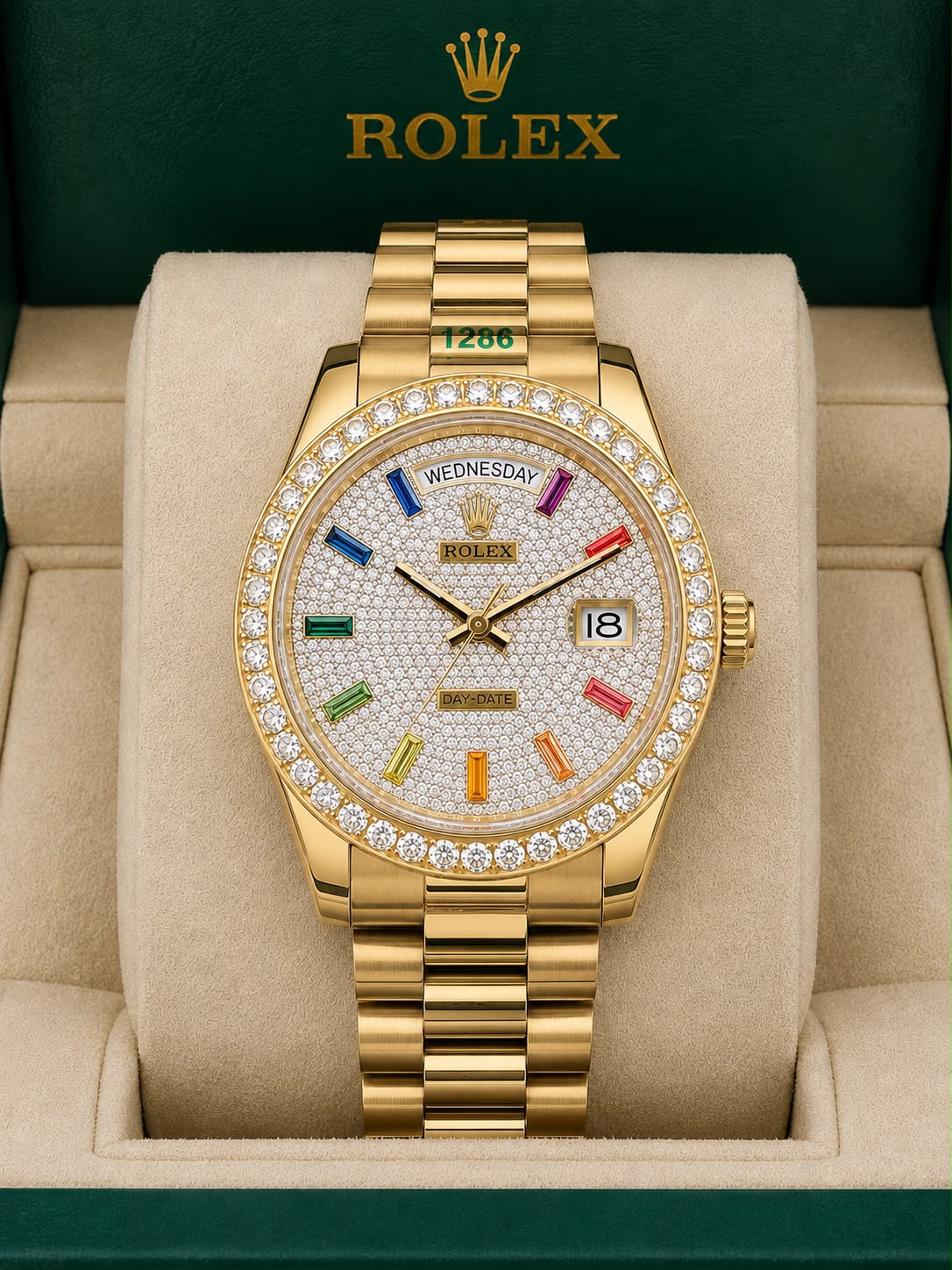 Rolex Day-Date Diamond-Paved Dial