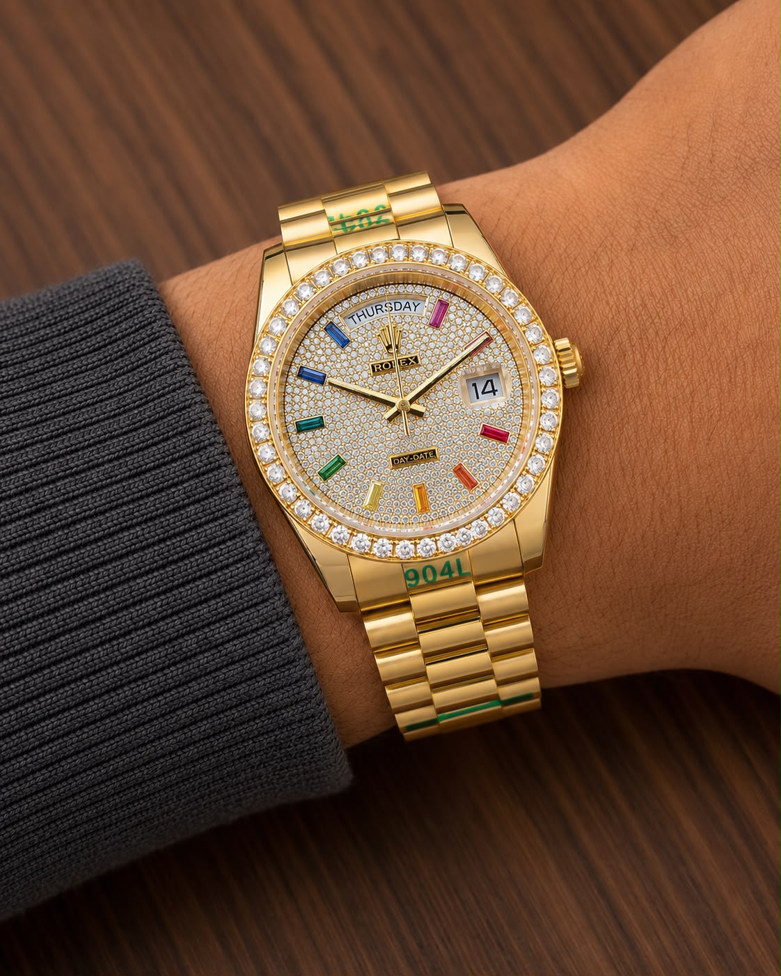 Rolex Day-Date Diamond-Paved Dial