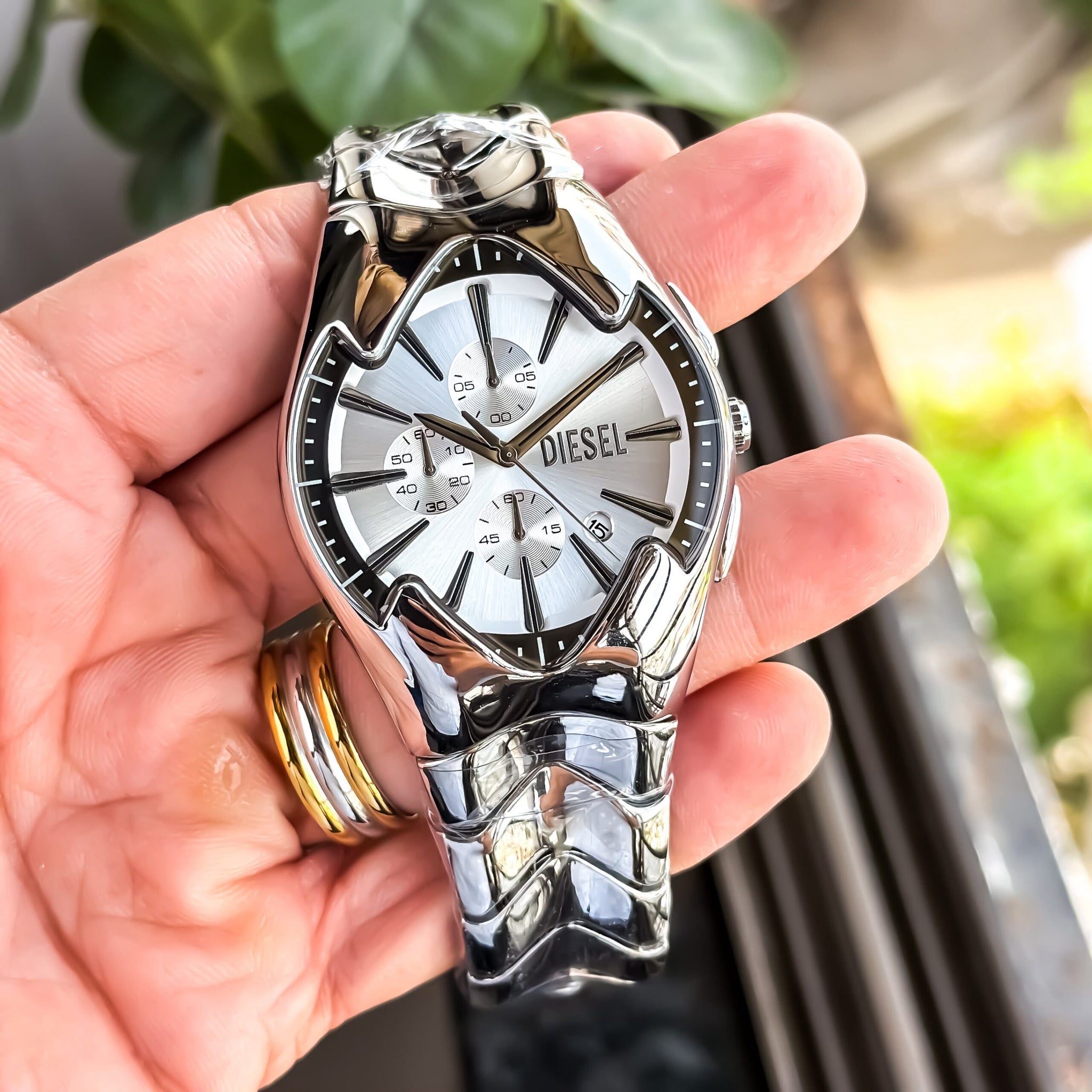 Diesel Silver Tone Multifunction Chronograph