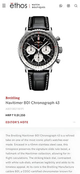 Breitling Navitimer Black Multifunctional Dial