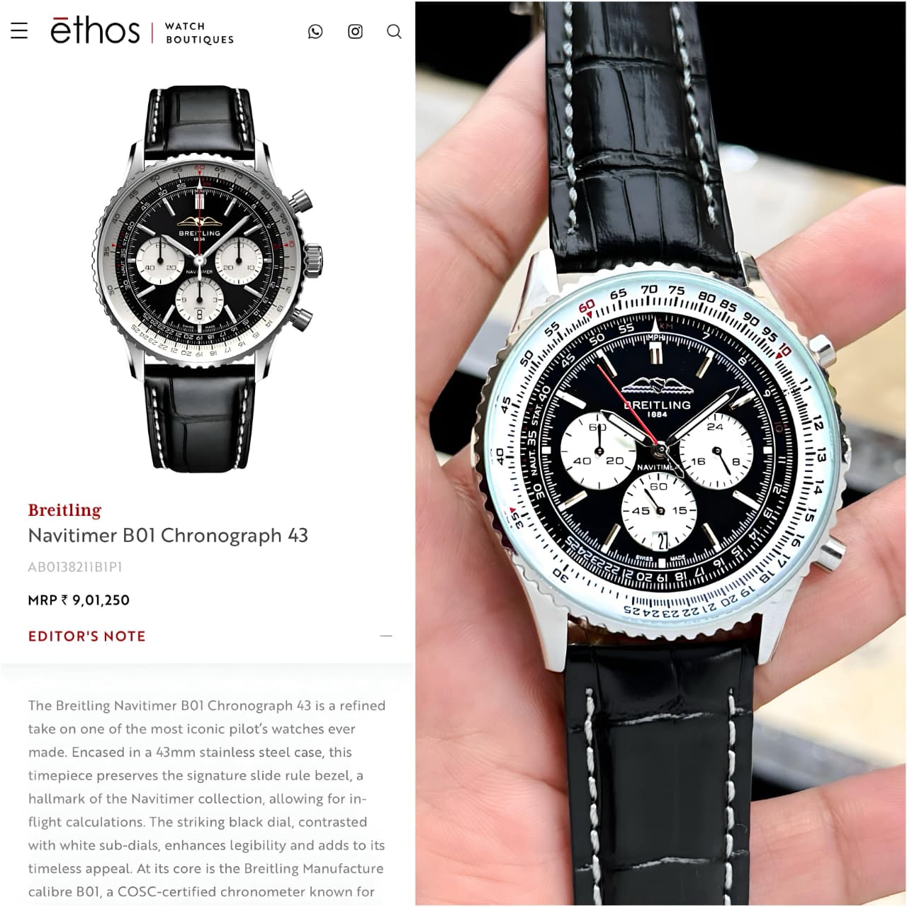 Breitling Navitimer Black Multifunctional Dial