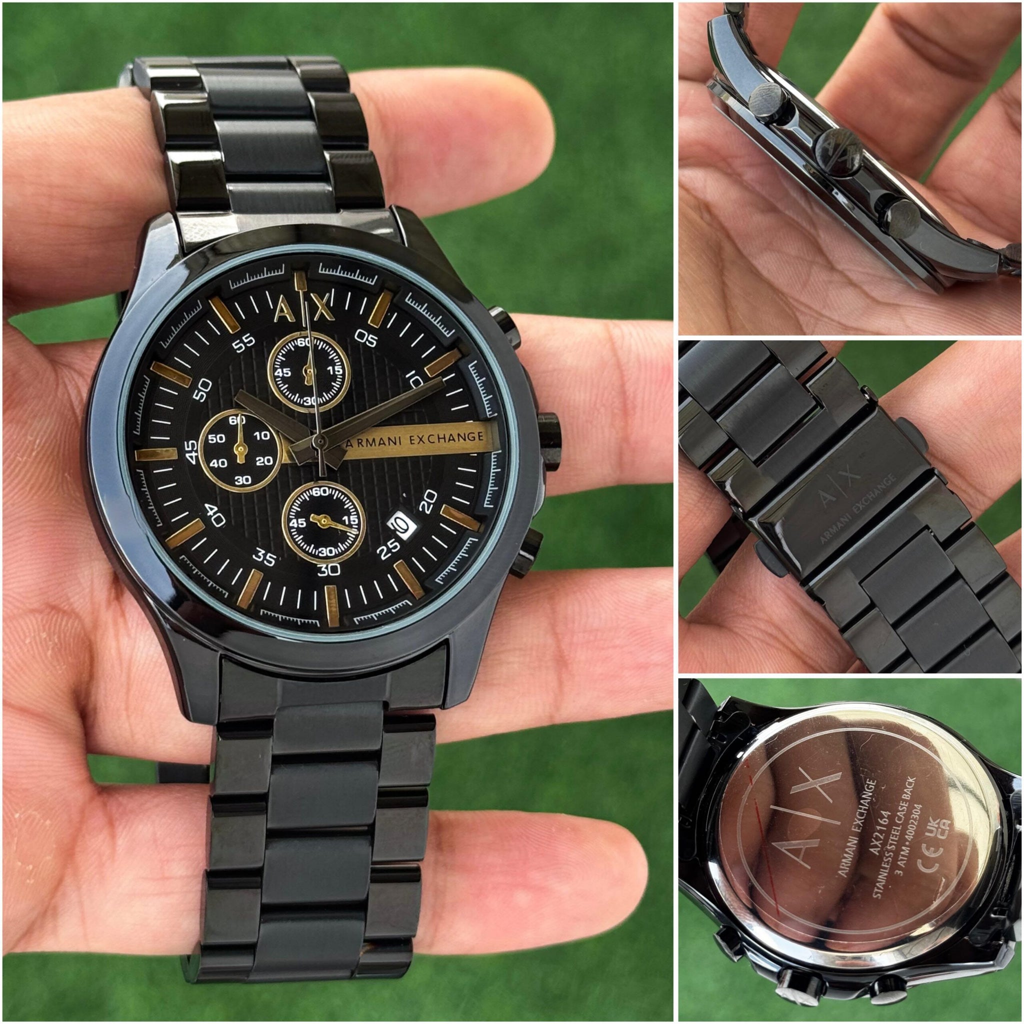 Armani Exchange Black Matte Chronograph