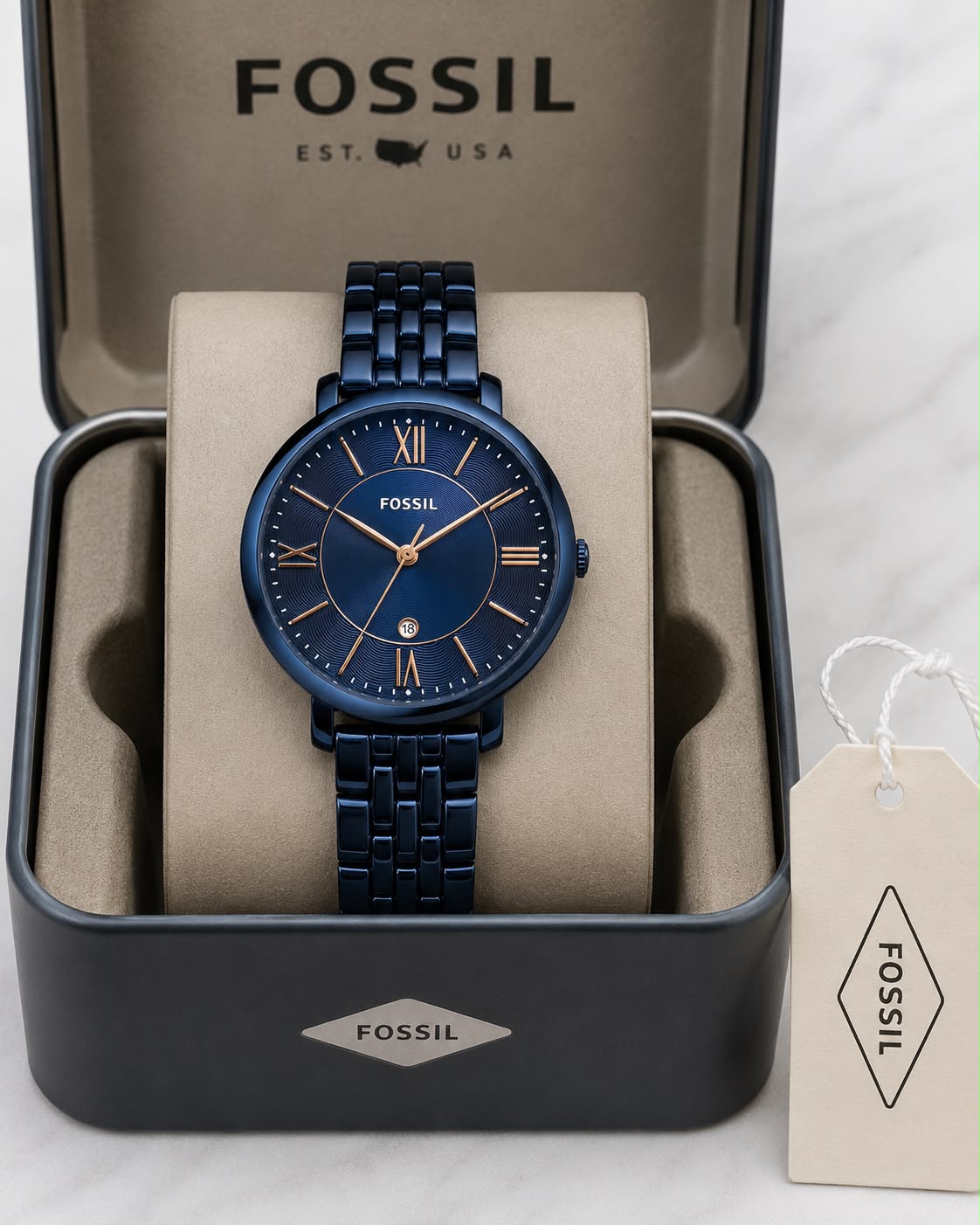 Fossil 38mm Blue Analog