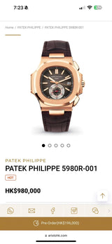 Patek Philippe Rose Gold Brown Dial Automatic