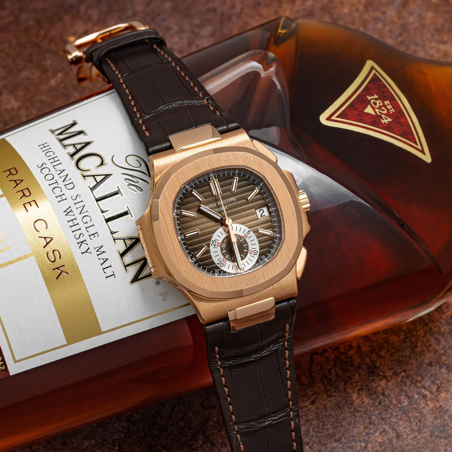 Patek Philippe Rose Gold Brown Dial Automatic