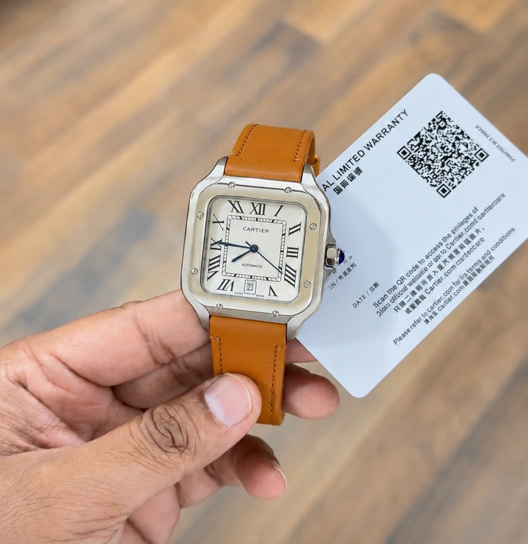 Cartier De Santos 43mm White Dial Automatic