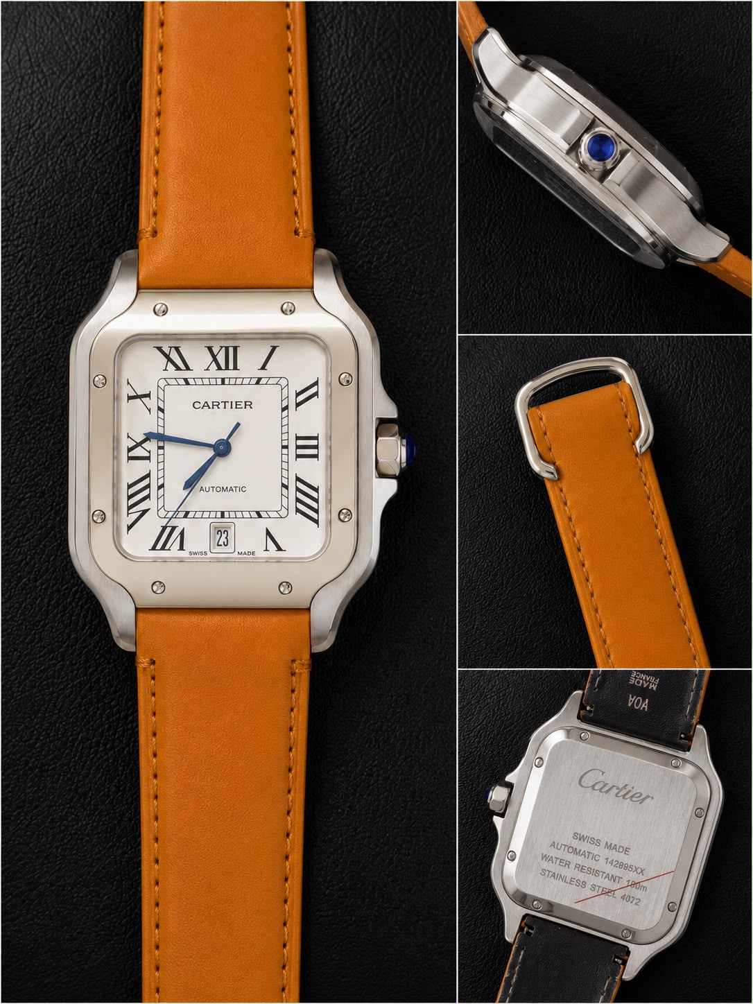 Cartier De Santos 43mm White Dial Automatic